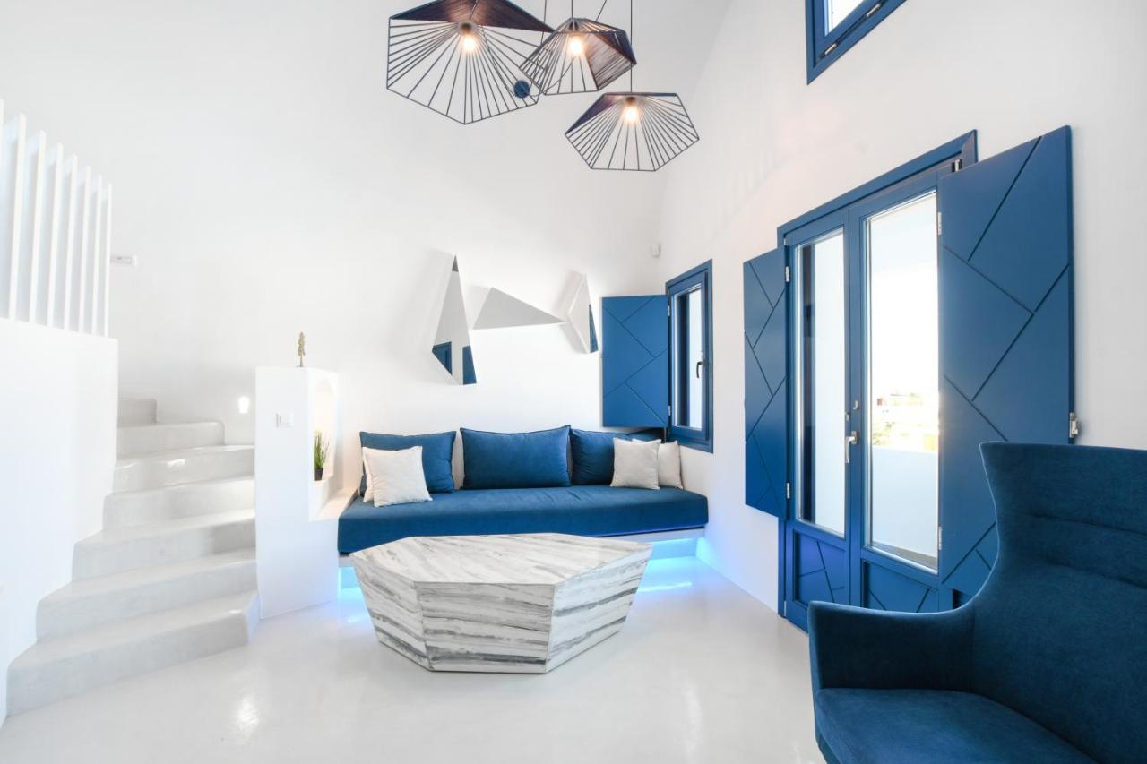 Blue White Residence Monolithos  Luaran gambar