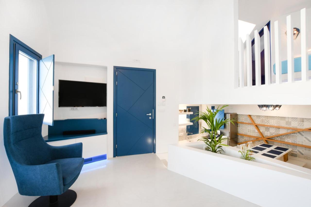 Blue White Residence Monolithos  Luaran gambar